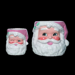 Pink Retro Santa Nesting Bowls S2