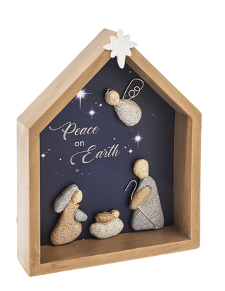 Peace on Earth Pebble Nativity