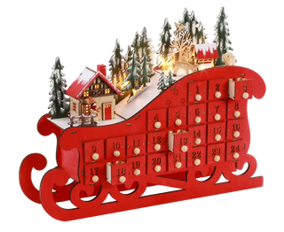 Lit Sleigh Advent Countdown Calendar