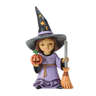 Witch with Broom Figurine