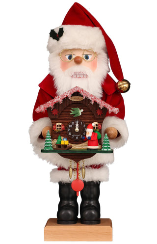 Christian Ulbricht Premium Nutcracker - Santa With Cuckoo Clock