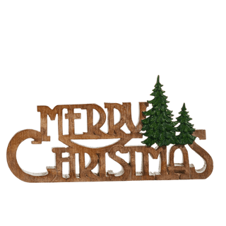 Merry Christmas with Trees Sign