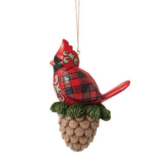 Highland Glen Cardinal Pine Ornament