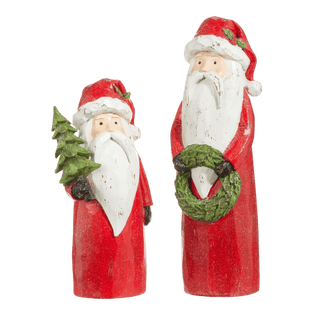 Carved Santas Set of 2