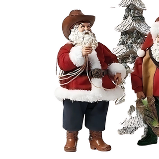 COWBOY CLOTH MACHE SANTA