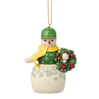 Snowman John Deere Hat Ornament