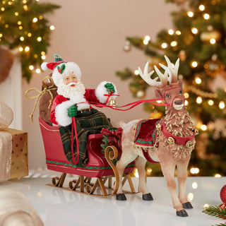 Fabriché™ Santa In Sleigh With Deer