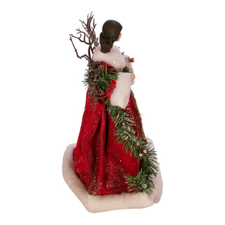 14 Inch Red Unlit Angel Tree Top