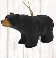 Hand Carved Wood Black Bear