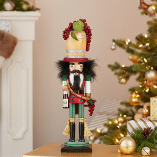 19" Hollywood Nutcrackers™ Wine Barrel Hat Nutcracker