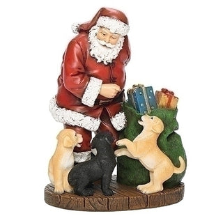 Santa With Puppies and Presents