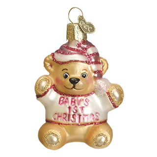 Baby Girl's First Teddy Bear Ornament