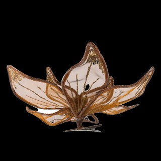 Copper & Brown Sheer Poinsettia Pick