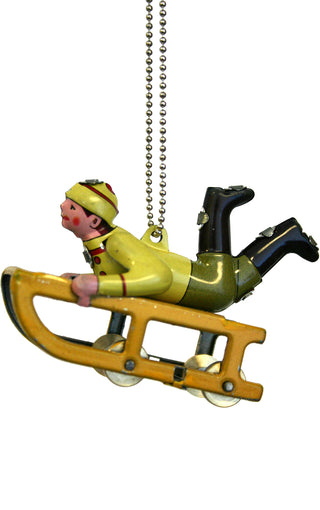 Tin Sledder Ornament