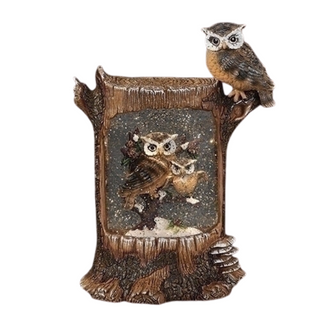 Owl on Log Shimmer