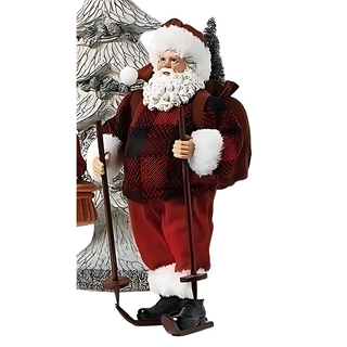 SKIING CLOTH MACHE SANTA