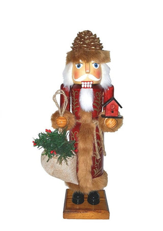 14" Pinecone Santa Nutcracker