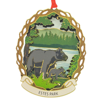 Black Bear and Cub Ornament