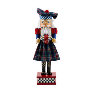 Timeless Tartan Wood Nutcracker