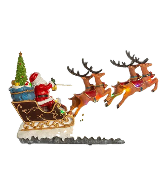 LED Musical Santa in Sleigh