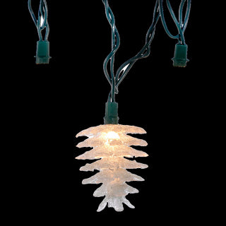 10/L Clear Pinecone Light Set