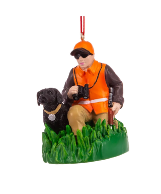 Hunter With Dog Ornament