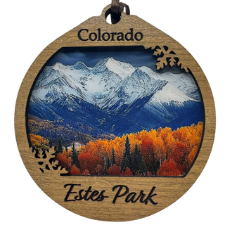 Fall Leaves Estes Park Ornament