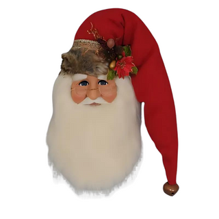 Woodland Santa Head With Wall Hanger