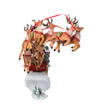 Fabriché™ Musical Santa With 8 Reindeer