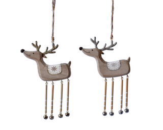 Gold & Silver Deer Ornaments