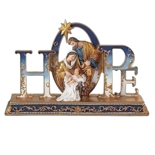 Hope Holy Family Blue/Gold Figurine