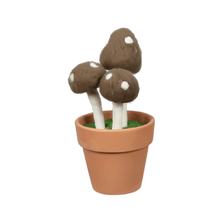Wool and Ceramic Mushroom Pots