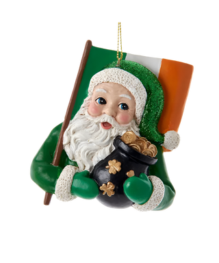 Irish Santa With Flag Orn