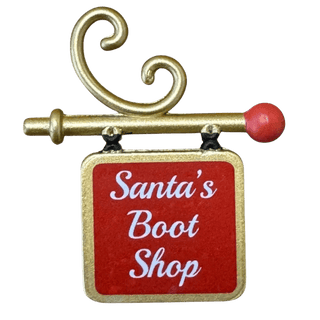 Santa's Boot Shop Sign