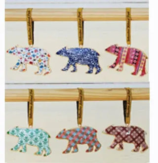 Bear Patterned Metal Orn