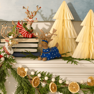 Patience Brewster Dash Away Sitting Comet Reindeer Figure