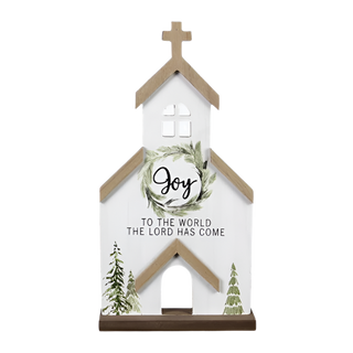 Wood Tabletop Church Sign