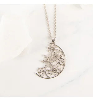 20" Nico Snowflake Crescent Moon Necklace