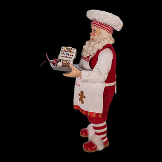 11" Fabriché™ Gingerbread Chef Santa