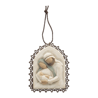 Holy Family Metal-edged Ornament