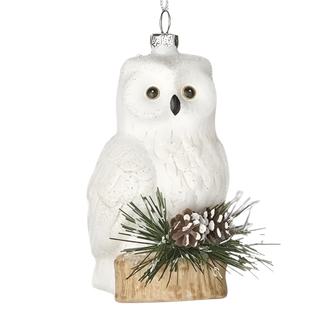 Glass Owl With Sprig