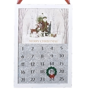 Metal Woodland Santa Countdown