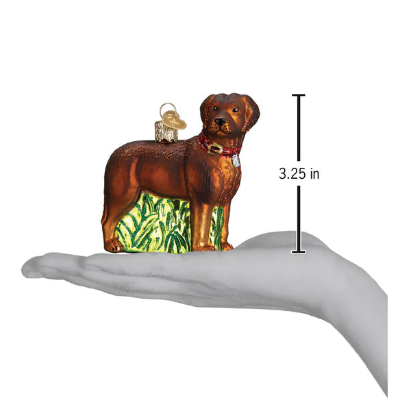 Standing Chocolate Lab Ornament - Thumbnail 4