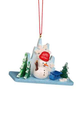 Christian Ulbricht Ornament - Ice Landscape With Snowman