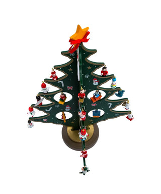 Wooden Tree With Miniature Ornaments