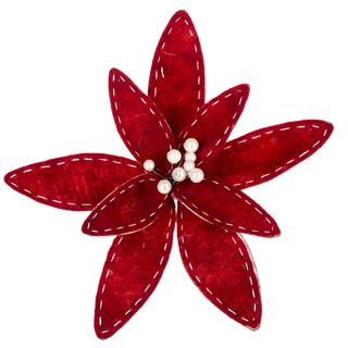 Felt Poinsettia Clip