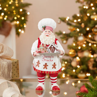 11" Fabriché™ Gingerbread Chef Santa