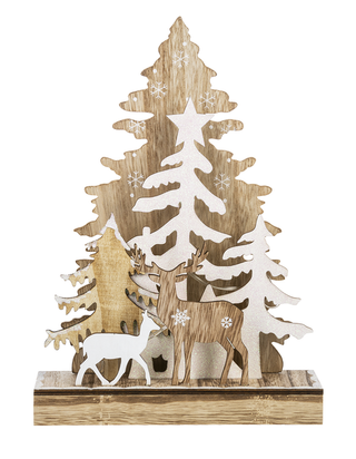 Deer in Forest Laser Cut Tree Fig