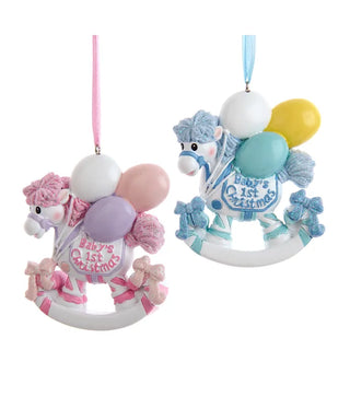 Baby's 1st Rocking Horse w/ Balloons Orn 2A