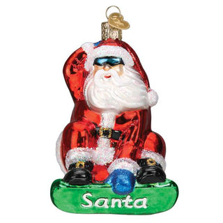 Snowboarding Santa